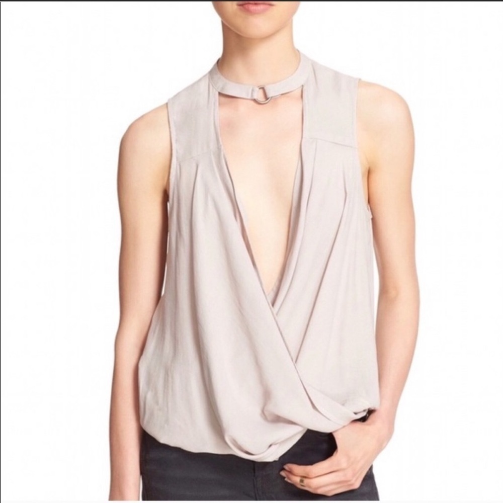 FP "So Fine" Faux Wrap Choker Top